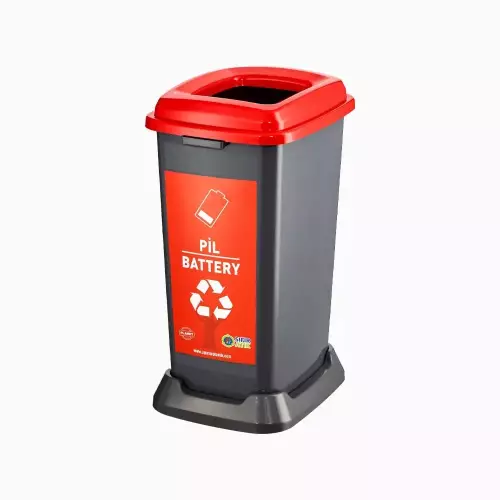 Planet Recycler Pil Geri Dönüşüm Kovası 70 Litre - Pil Atık Kutusu