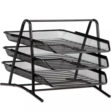 Mas Bion Perfore Metal Evrak Rafı 3'lü Siyah (9304)