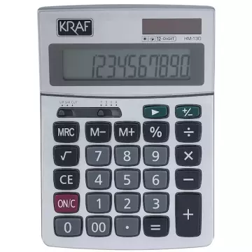 Kraf HM-130 Hesap Makinesi Masaüstü 12 Haneli