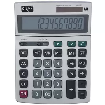 Kraf HM-160 Hesap Makinesi Masaüstü 12 Haneli