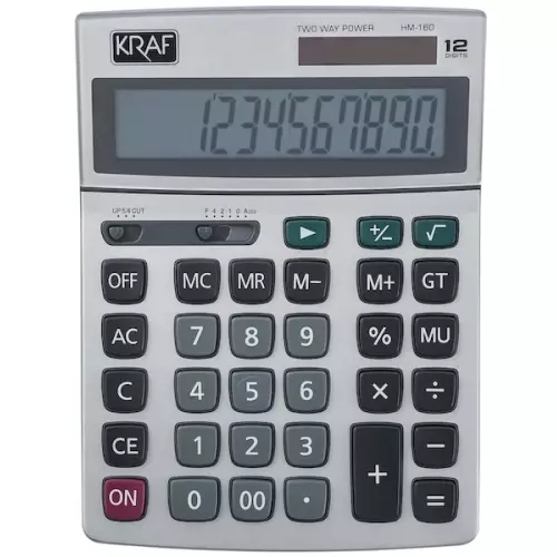 Kraf HM-160 Hesap Makinesi Masaüstü 12 Haneli