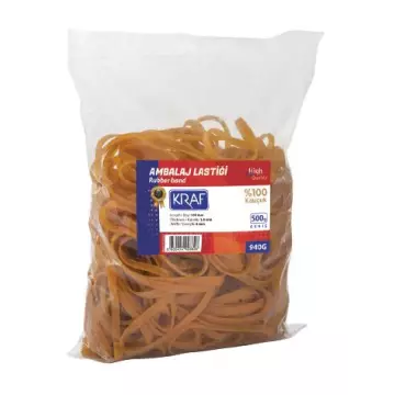 Kraf 940G Geniş Ambalaj Lastiği %100 Kauçuk 500 gr