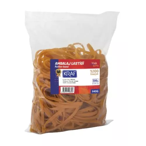 Kraf 940G Geniş Ambalaj Lastiği %100 Kauçuk 500 gr