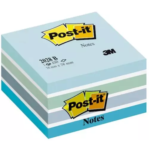 3M Post-it 2028B Yapışkanlı Not Kağıdı 76x76 mm Mavi 450 Yaprak