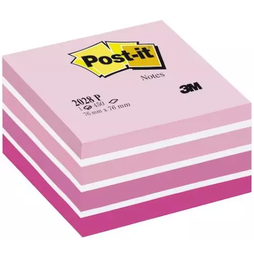 3M Post-it 2028P Yapışkanlı Not Kağıdı 76x76 mm Pembe 450 Yaprak