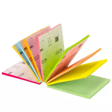 Bigpoint Yapışkanlı Not Kağıdı 75x75 Yelpaze Küp 9 Renk 225 Yaprak