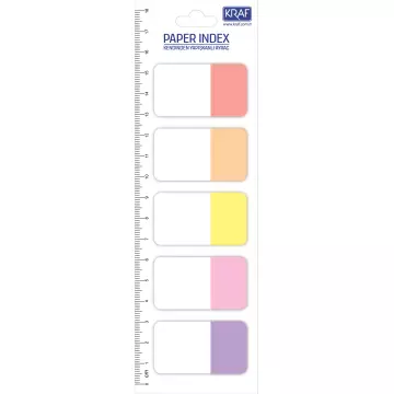 Kraf 1555 Yapışkanlı Not Kağıdı 25x42 Film İndex Flag 5 Renk 20 Yaprak