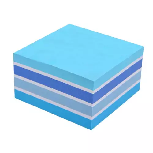 Kraf 7676BL Yapışkanlı Not Kağıdı Küp 76x76 mm Pastel Blue 400 Yaprak