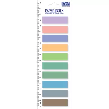 Kraf Yapışkanlı Not Kağıdı 13x44 Film İndex 10 Renk 20 Yaprak