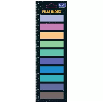 Kraf Yapışkanlı Not Kağıdı 13x44 Film İndex 10 Renk 20 Yaprak