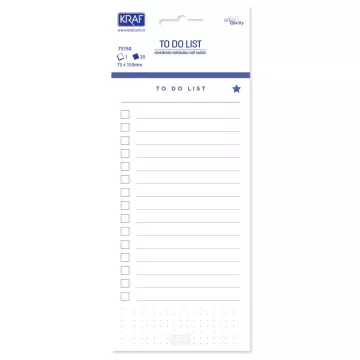 Kraf Yapışkanlı Not Kağıdı 75x150 mm To Do List - Yapılacaklar Listesi - 30 Yaprak (75150)