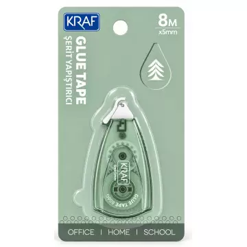Kraf Şerit Yapıştırıcı Glue Tape 8 mm x 5 Metre (806G)