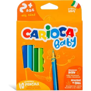 Carioca Bebek Jumbo Üçgen Kuru Boya Kalemi 10'lu - (42819)