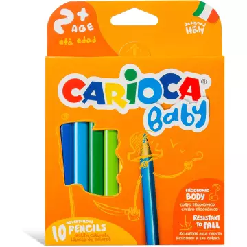 Carioca Bebek Jumbo Üçgen Kuru Boya Kalemi 10'lu - (42819)