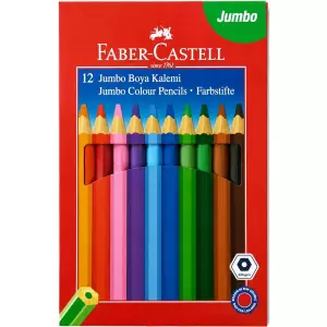 Faber Castell Jumbo Kuru Boya Tam Boy 12 Renk (951000)