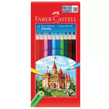 Faber Castell Kuru Boya Kalemi Tam Boy 12 Renk