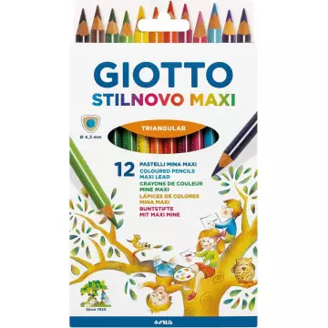 Giotto Stilnovo Maxi Colours Kuru Boya 12'li (225900)