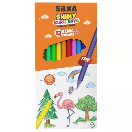 Silka Kuru Boya Kalemi 12 Renk Tam Boy