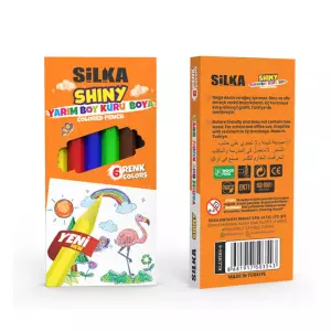 Silka Kuru Boya Kalemi Yarım Boy - 6 Renk