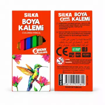 Silka Kuru Boya Kalemi Yarım Boy - 6 Renk