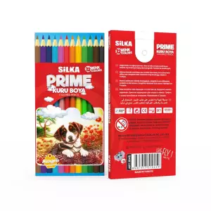 Silka Prime Kuru Boya Kalemi Tam Boy - 12 Renk