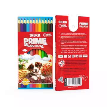 Silka Prime Kuru Boya Kalemi 12 Renk Tam Boy