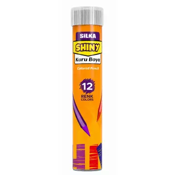 Silka Shiny Kuru Boya Kalemi Metal Tüp 12 Renk