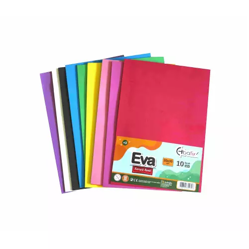 Bafix Eva Düz Renk 20x30 Karışık 10 Renk