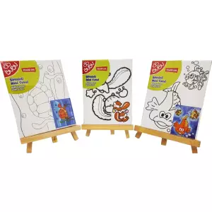 Bu-Bu 15x20 Mini Şövaleli Desenli Tuval Tekli (TU0019)