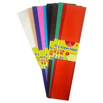 Bu-Bu Krapon Kağıdı 50x200 - Karışık 10 Renk