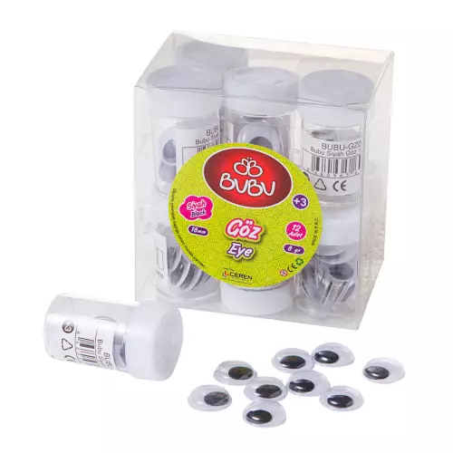 Bu-Bu Oynar Göz Siyah 18 mm 8 gr (GZ0005)