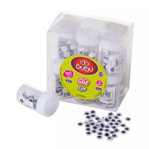 Bu-Bu Oynar Göz Siyah 8 mm 8 gr (GZ0002)
