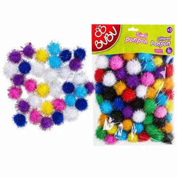 Bu-Bu Ponpon Simli 2 cm - 50’li (PON005)