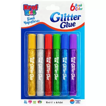 Kraf Simli Sıvı Yapıştırıcı 11 gr - 6 Renk (804G)