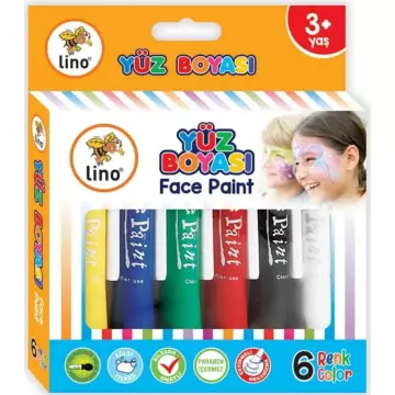 Lino LN-901 Yüz Boyası Ruj Tipi 6'lı
