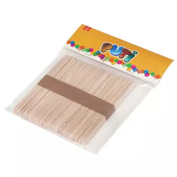 Puti 4599 Ahşap Natural Abeslang Küçük Dil Çubuğu 50'li Paket
