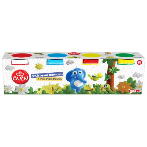 Bu-Bu Oyun Hamuru 4'lü Set 500 gr
