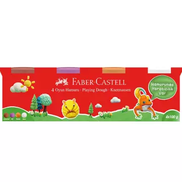 Faber Castell Oyun Hamuru Klasik Renk 4'lü Set (000042)