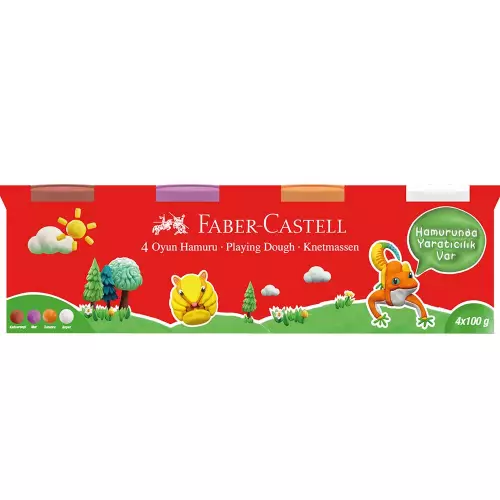 Faber Castell Oyun Hamuru Klasik Renk 4'lü Set (000042)