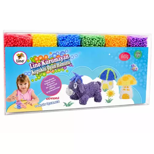 Lino Kurumayan Köpüklü Oyun Hamuru 10 gr 6'lı Paket (152017)
