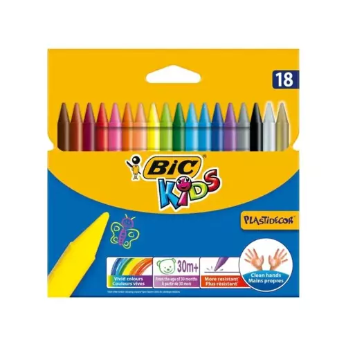 Bic Plastidecor Silinebilir Pastel Boya 18'li Paket