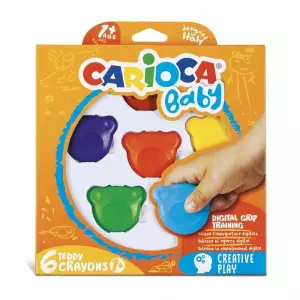 Carioca Teddy Bebek Yıkanabilir Mum Pastel Boya 6'lı (42956)