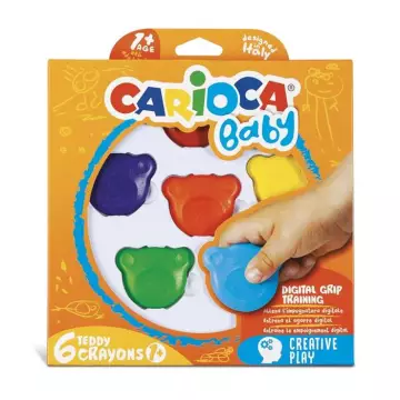 Carioca Teddy Bebek Yıkanabilir Mum Pastel Boya 6'lı (42956)