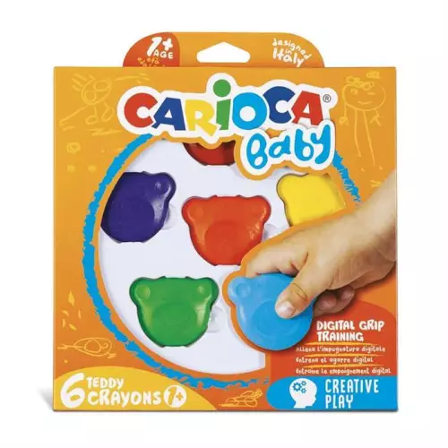 Carioca Teddy Bebek Yıkanabilir Mum Pastel Boya 6'lı (42956)