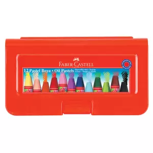 Faber Castell Altıgen Plastik Kutu Pastel Boya 12 Renk
