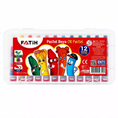 Fatih Pastel Boya 12 Renk Çantalı