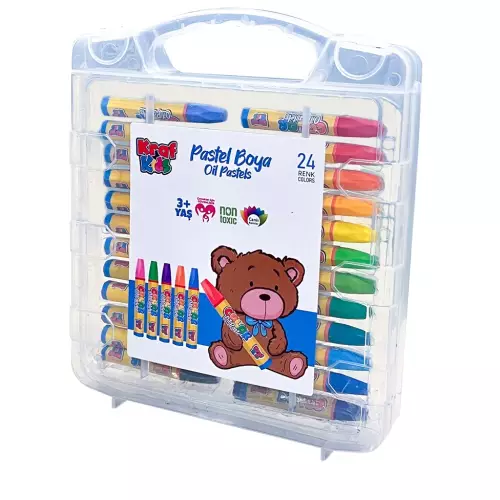 Kraf Kids KK525 Pastel Boya Çantalı 24'lü