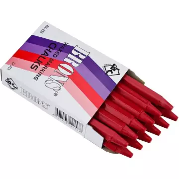 Brons Yağlı Marka Tebeşiri Kırmızı 12'li Paket (BR-255)