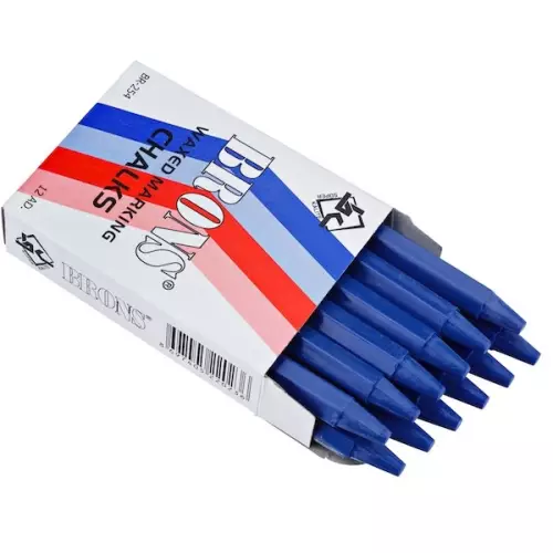 Brons Yağlı Marka Tebeşiri Mavi 12'li Paket (BR-254)
