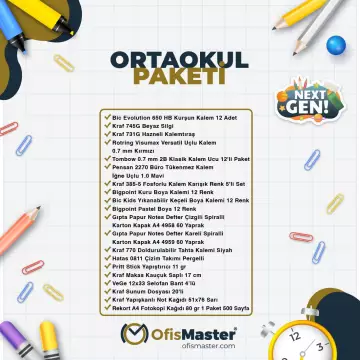 Ortaokul Kırtasiye Paketi